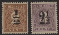 Frankeerzegels Ned.Indie NVPH nrs.  38-39 postfris