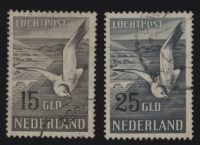 Luchtpost Nederland NVPH nrs. LP12-LP13 gestempeld