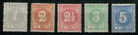 Frankeerzegels Ned.Suriname Nvph nr.16-20 Postfris