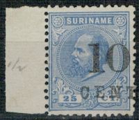 Frankeerzegels Suriname NVPH nr. 32aD ongebruikt met cert.H.Vleeming