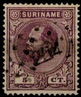 Frankeerzegel Nederlands Suriname Nvph nr.5 GESTEMPELD