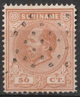 Frankeerzegels Ned.Suriname NVPH nr. 13B gestempeld