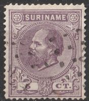 Frankeerzegels Ned.Suriname NVPH nr. 5B gestempeld