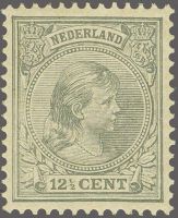 Frankeerzegel Nederland NVPH nr. 38d postfris met klein attest Vleeming