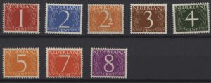 Frankeerzegels Nederland NVPH nrs. 460-468 postfris
