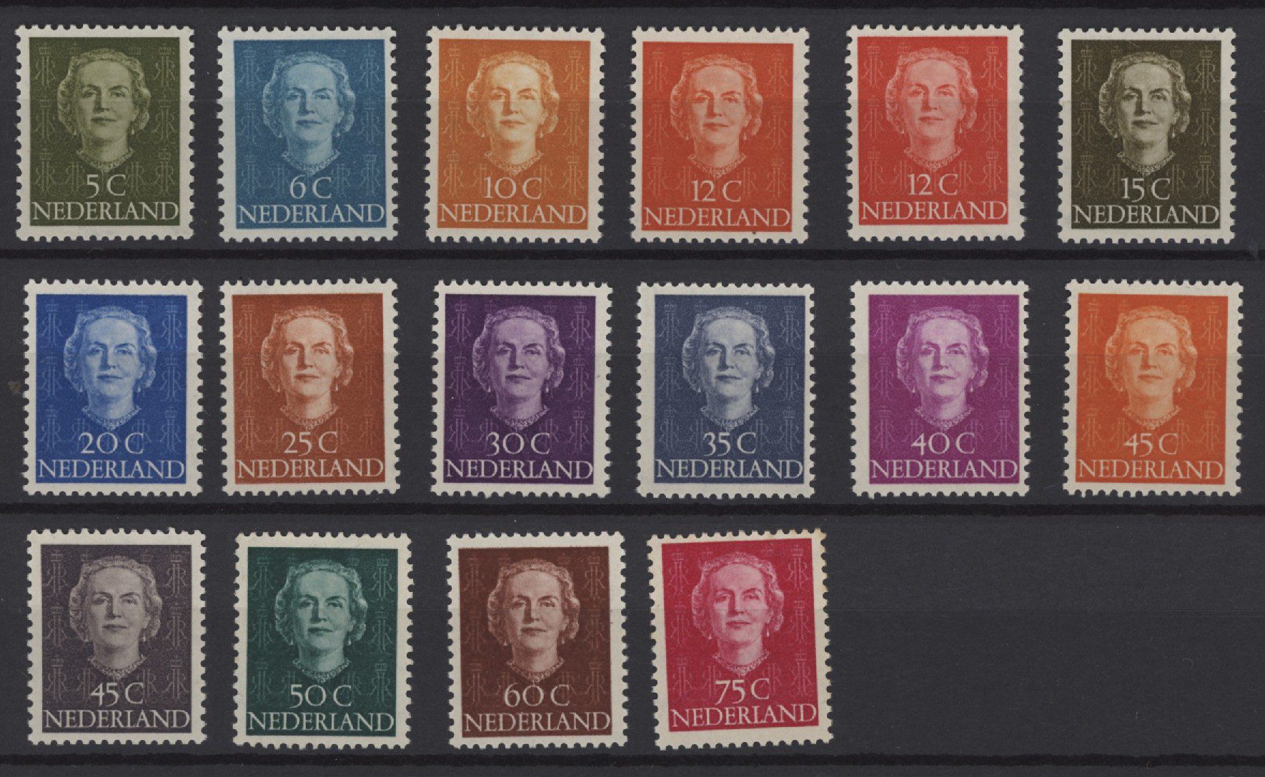 Frankeerzegels Nederland NVPH nrs. 518-533 postfris