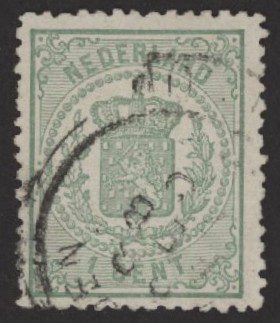 Frankeerzegel Nederland NVPH nr.15 gestempeld