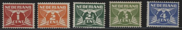 Frankeerzegels Nederland NVPH nrs. 144-148 ongebruikt