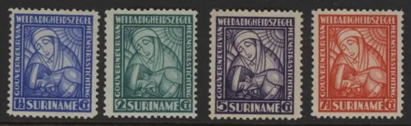 Frankeerzegels Ned.Suriname NVPH nrs. 137-140 postfris