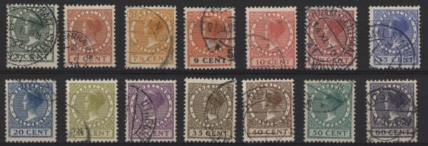 Frankeerzegels Nederland NVPH nrs 149-162 gestempeld