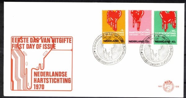 Luxe fdc Nederland NVPH nr. E108 blanco en met open klep