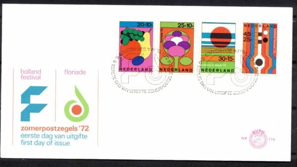 Luxe fdc Nederland NVPH nr. E116 blanco en met open klep