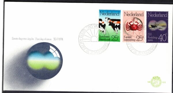 Luxe fdc Nederland Nvph nr.133.Blanco en met open klep