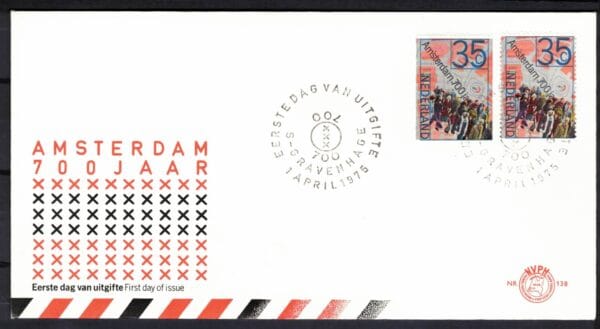 Luxe fdc Nederland NVPH nr. 138