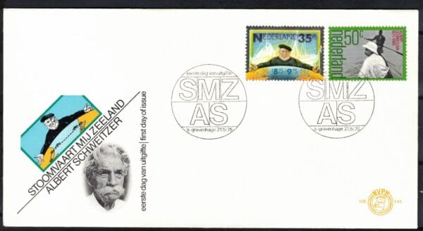 Luxe fdc Nederland Nvph nr.141.Blanco en met open klep