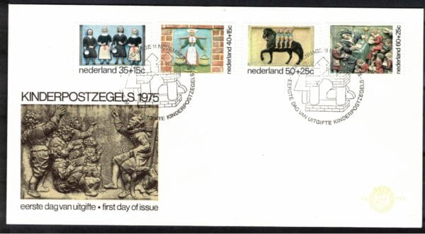 Luxe fdc Nederland NVPH nr. E144 blanco en met open klep