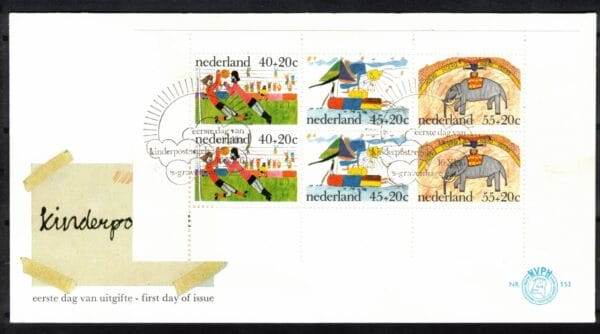 Luxe fdc Nederland Nvph nr.153a.Blanco en met open klep