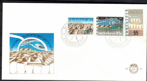 Luxe fdc Nederland NVPH nr. E161 blanco en met open klep