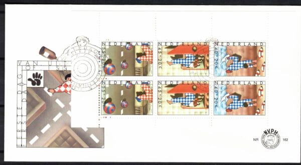 Luxe fdc Nederland Nvph nr.162a.Blanco en met open klep