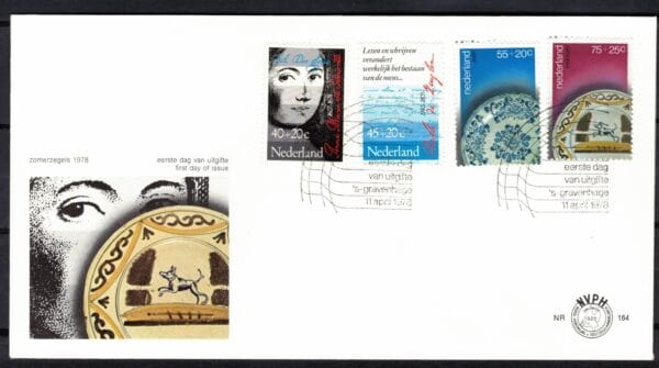Luxe fdc Nederland NVPH nr. E164 blanco en met open klep