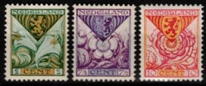 Frankeerzegels Nederland NVPH nrs. 166-168 ongebruikt