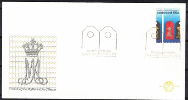 Luxe fdc Nederland NVPH nr. E168 blanco en met open klep