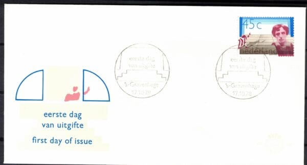 Luxe fdc Nederland NVPH nr. E169 blanco en met open klep