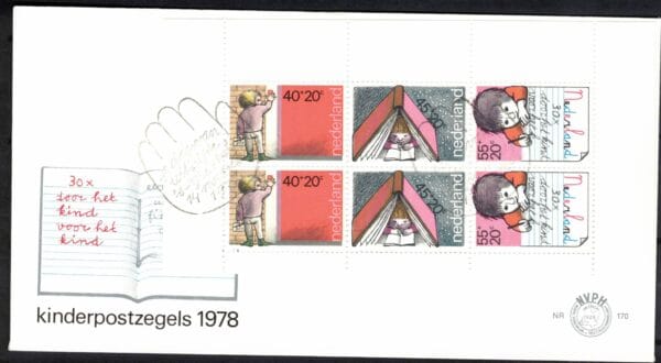 Luxe fdc Nederland NVPH nr. E170a blanco en met open klep
