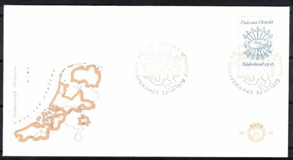 Luxe fdc Nederland NVPH nr. E171 blanco en met open klep