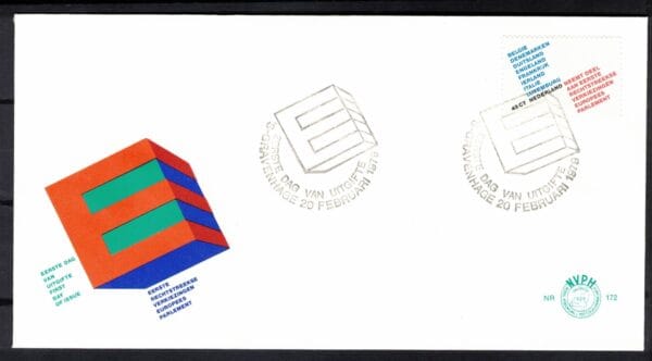 Luxe fdc Nederland Nvph nr.172.Blanco en met open klep