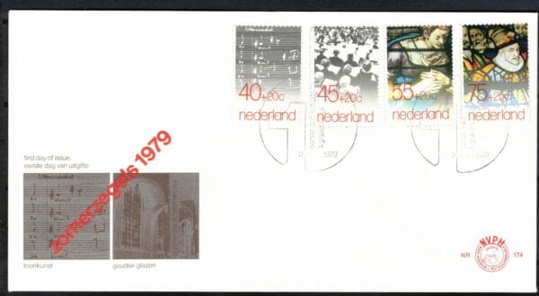 Luxe fdc Nederland Nvph nr.174.Blanco en met open klep