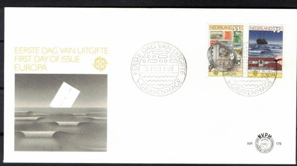 Luxe fdc Nederland Nvph nr.175.Blanco en met open klep