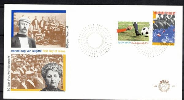 Luxe fdc Nederland Nvph nr.177.Blanco en met open klep
