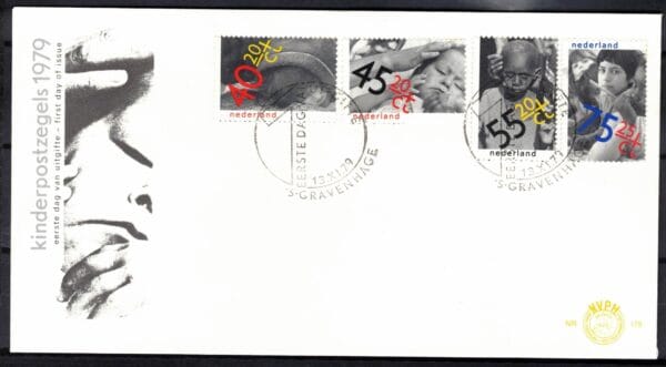Luxe fdc Nederland Nvph nr.179.Blanco en met open klep
