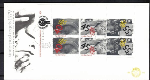 Luxe fdc Nederland Nvph nr.179a.Blanco en met open klep