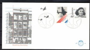 Luxe fdc Nederland NVPH nr. E182 blanco en met open klep