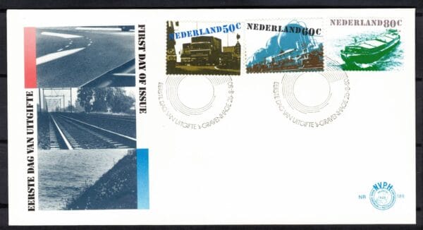 Luxe fdc Nederland Nvph nr.186.Blanco en met open klep