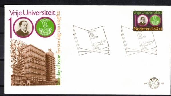 Luxe fdc Nederland Nvph nr.188.Blanco en met open klep