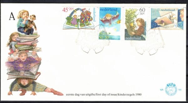 Luxe fdc Nederland Nvph nr.189.Blanco en met open klep