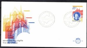 Luxe fdc Nederland NVPH nr. E190 blanco en met open klep