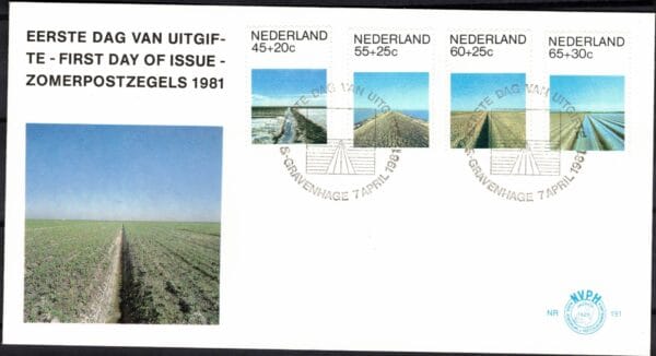 Luxe fdc Nederland Nvph nr.191.Blanco en met open klep