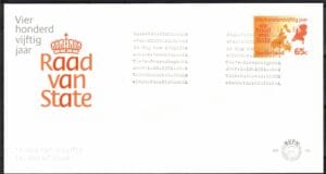 Luxe fdc Nederland NVPH nr. E195 blanco en met open klep