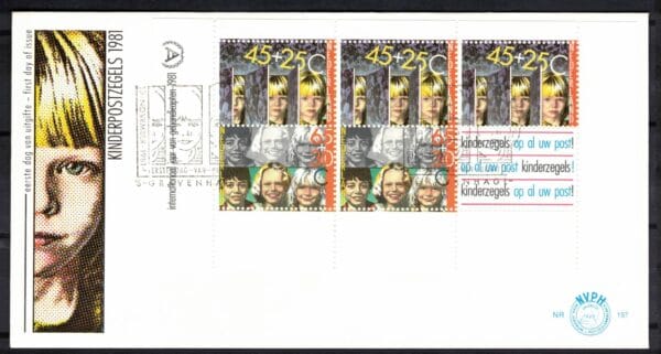 Luxe fdc Nederland Nvph nr.197a.Blanco en met open klep