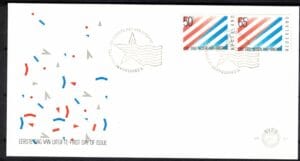 Luxe fdc Nederland NVPH nr. E201 blanco en met open klep