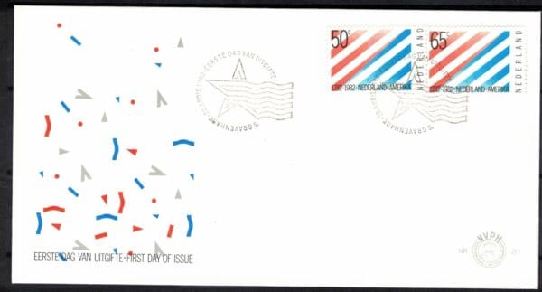 Luxe fdc Nederland NVPH nr. E201 blanco en met open klep