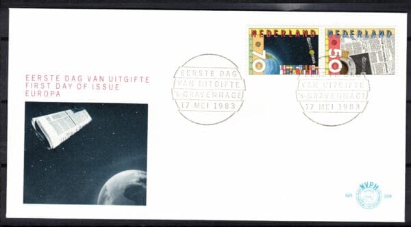 Luxe fdc Nederland NVPH nr. E209 blanco met open klep