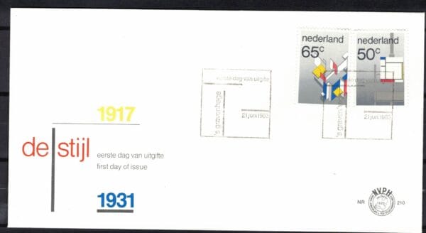 Luxe fdc Nederland NVPH nr. E210 blanco met open klep