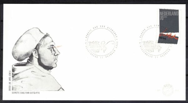 Luxe fdc Nederland NVPH nr. E212 blanco met open klep