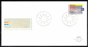 Luxe fdc Nederland NVPH nr. E214 blanco met open klep