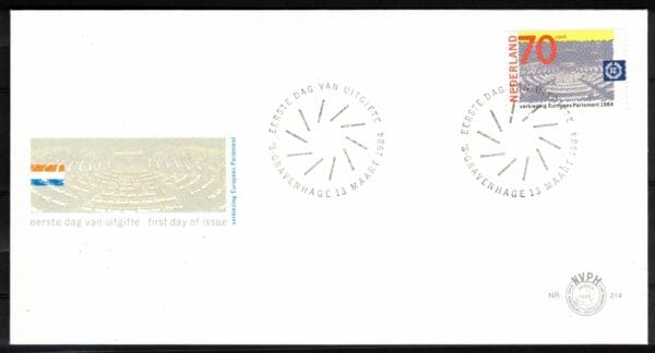 Luxe fdc Nederland NVPH nr. E214 blanco met open klep